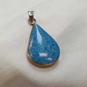 Tear Drop Blue Stone Pendant